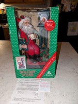 Holiday Creations 1993 Noel 12” Santa Musical Clock Plays Xmas Tunes wor... - $35.63