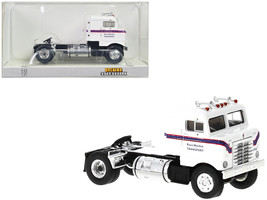 1950 Kenworth Bullnose Truck Tractor White with Blue Stripes &quot;Ross Mackie Transp - £35.71 GBP