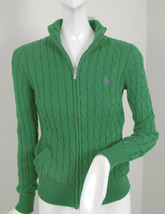 NEW Polo Ralph Lauren Cable Knit Womens Cardigan Sweater!  Polo Player on Chest - £52.07 GBP