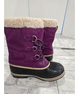 Sorel Yoot Pac Waterproof Winter Boots  Purple NY1962-594 Girls Youth Si... - $381.30 MXN