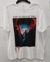 IT &#39;You&#39;ll Float Too&#39; Pennywise Men’s Graphic Tee, White 2XL(50-52) - £15.70 GBP