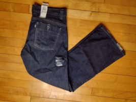 NWT Levis Silver Tab Men&#39;s Modern Boot Distressed Blue Denim Jeans Sz 36x30 - £39.17 GBP