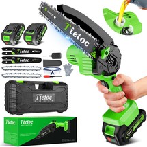 Tietoc Mini Chainsaw, 6 Inch Cordless, Super Handheld Rechargeable Chain... - £67.35 GBP