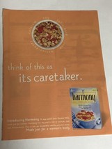 vintage Harmony Cereal General Mills Print Ad Advertisement 2001 pa1 - $4.94