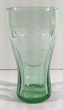 COCA-COLA Coke Glass Genuine Green Large 6&quot; Tall Glasses Cup Vintage 17 Oz - $7.59