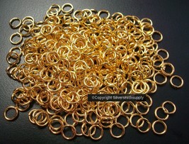 7mm Gold plated open 18 gauge jump rings for bails pendants 500pcs FPJ087B - £10.08 GBP