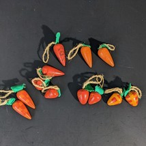 Miniature Wood Carrots for Easter Bunny Christmas Tree Ornaments (12) - £23.08 GBP