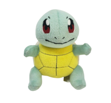 7" Tomy Nintendo Pokemon Squirtle Teal Stuffed Animal Plush Toy Small Soft - $27.55