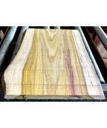 NATURAL EDGE KILN DRIED EXOTIC S2S CANARYWOOD SLAB LUMBER ~18&quot; X 15&quot; X 1... - $77.98 CAD