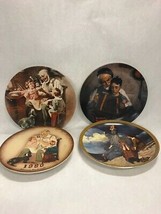 LOT 4  Vintage plates Norman Rockwell The toymaker Knowles Rediscovered Woman - £26.35 GBP