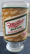 Miller High Life Large Beer Glass 6.75 Inches Tall Champagne of Beers Co... - $14.99