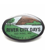 River City Days Red Wing Minnesota 1983 Pin Button Pinback August 5th 6t... - £10.03 GBP