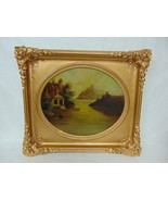 RARE ANTIQUE 19TH C. OIL ON CANVAS FLOOD SCENE PAINTING - $1,697.87 CAD