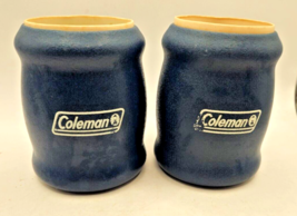 Lot 2 Coleman Koozie Insulated Can Holders Lantern Logo Green VINTAGE coozie - £9.87 GBP