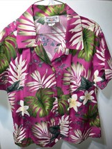Pacific Legend Apparel Hawaiian Button Up Shirt Medium Floral Printed - £9.73 GBP