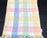 Tennessee Woolen Mills Baby Blanket Plaid Acrylic Pastel Made in USA WPL... - £23.58 GBP