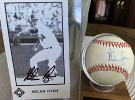 Nolan Ryan Signed Autographed Official American League Baseball / COA - £192.83 GBP