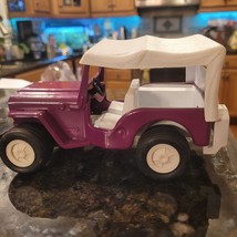 Vintage Mini Tonka Toys Pressed Steel Purple Beach Buggy Jeep w/ White T... - $44.95