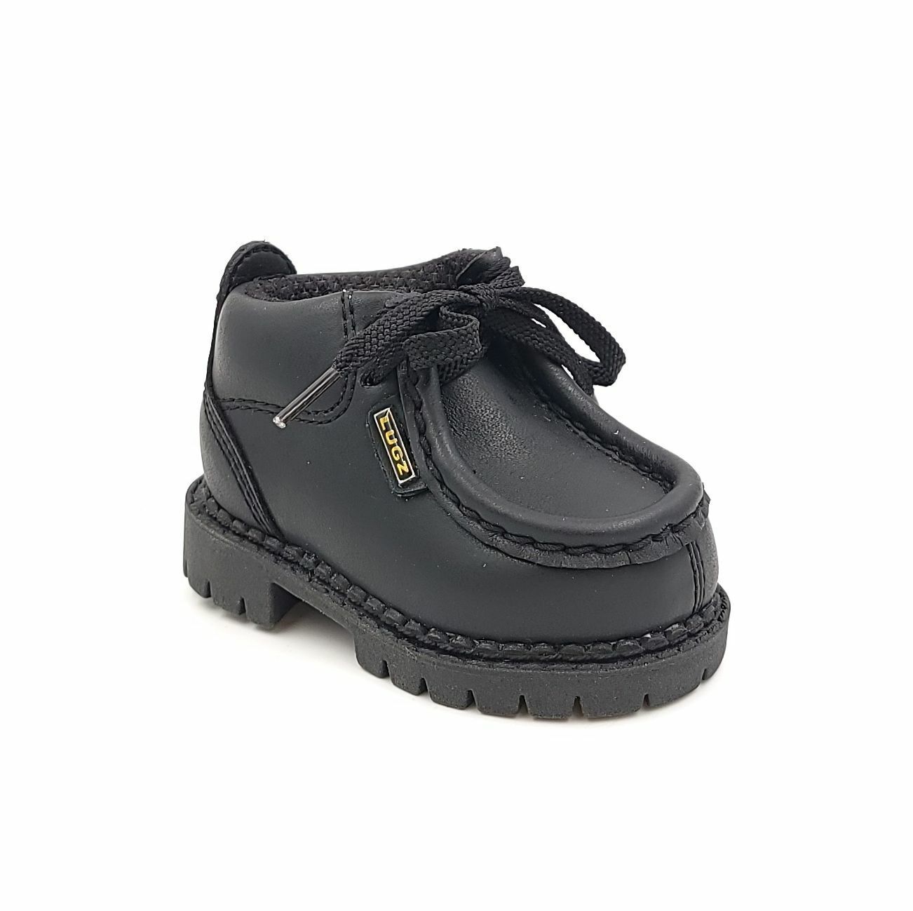 Lugz Toddler Boys Chukka Boots Strutt ISR2L001 Size US 2D Black Leather - £32.60 GBP