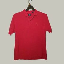 Izod Mens Polo Shirt Medium Short Sleeve Red - £10.78 GBP