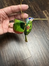 CLOISONNE HUMMINGBIRD ORNAMENT Colorful Enamel Bird Christmas Seasonal V... - $10.00