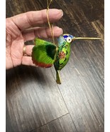 CLOISONNE HUMMINGBIRD ORNAMENT Colorful Enamel Bird Christmas Seasonal V... - $13.71 CAD