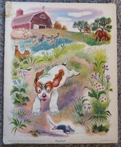 Vintage Playskool PUPPY DOG Farm Animals Frame Tray Puzzle - $9.99