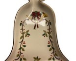 Mikasa Fine Porcelain Holiday Elegance Bell Candy Dish Christmas Gold Ed... - £12.19 GBP