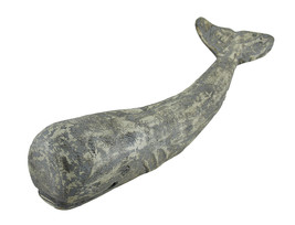 Scratch &amp; Dent Distressed Finish Bamboo Root Sperm Whale Statue - £35.59 GBP