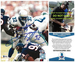 Ricky Watters signed Seattle Seahawks football 8x10 photo Beckett COA proof.. - £87.04 GBP