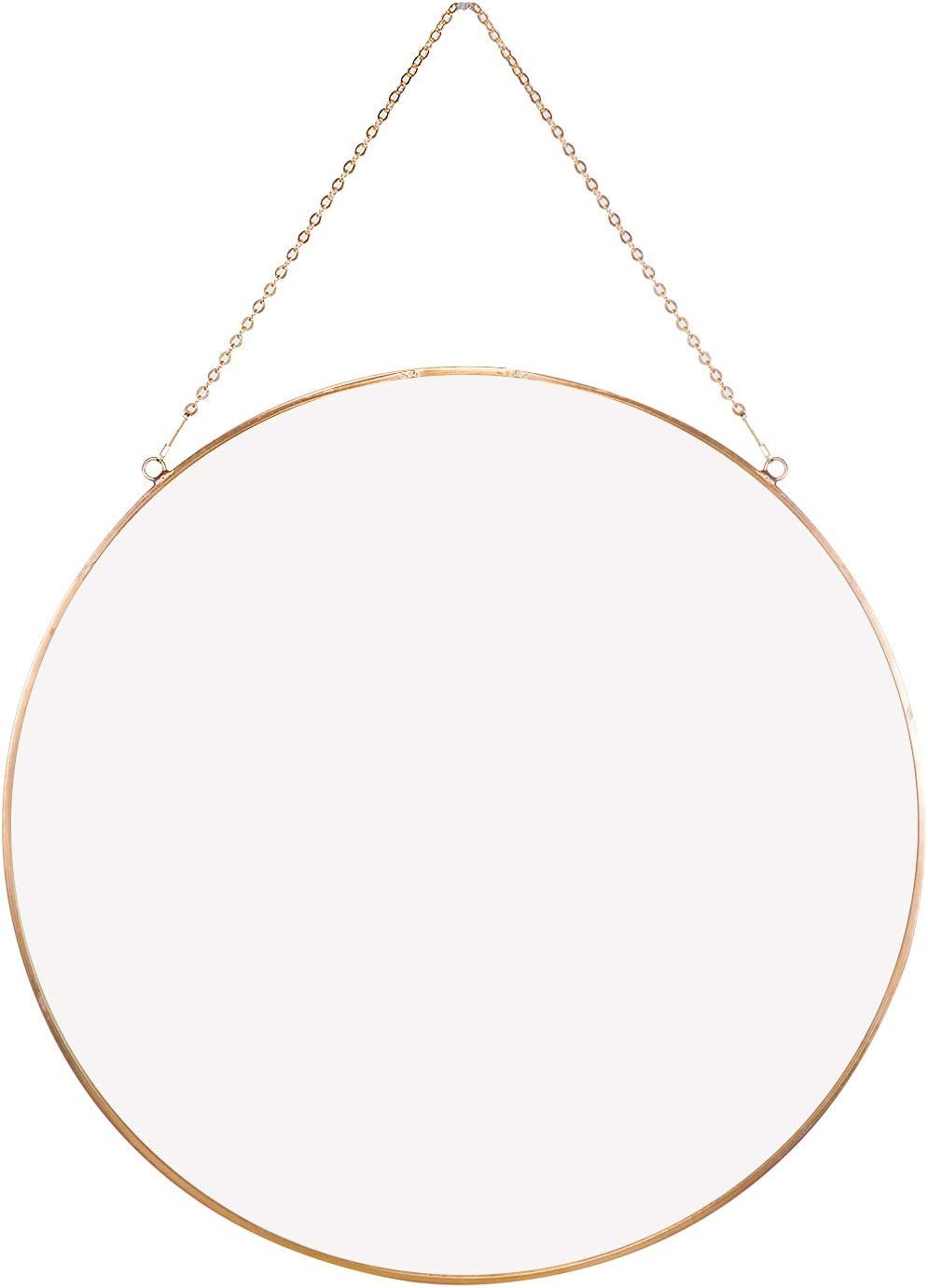 Primary image for Dahey Hanging Circle Mirror Wall Decor Small Gold Round Mirror With, Gold.