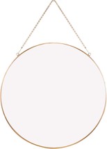 Dahey Hanging Circle Mirror Wall Decor Small Gold Round Mirror With, Gold. - £29.97 GBP