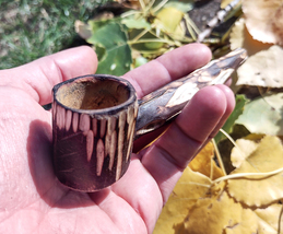 Wooden pipe, Handmade pipe, Pipe,  Artisan Crafted,  Hand carved pipe - $49.00