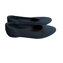 Vivaia Tamia Almond Toe Flats Black Comfort Classic Machine Washable Siz... - $85.00