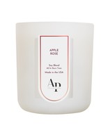 Vegan Soy Candle Apple Rose 12oz White Glass Candle Paraben Free Cruelty... - $735.93 MXN