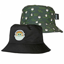 Star Wars The Mandalorian The Child Grogu Reversible Bucket Hat Green - £19.40 GBP