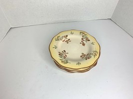 Better Homes and Gardens Salad Plate Lot of 3 Tuscan Yellow Brown Scallo... - $24.75