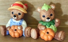 VTG Homco Halloween Pumpkin Bears #1426 Figurines - £6.72 GBP