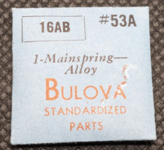 NOS BULOVA 16AB Watch Replacement Mainspring Part# 53A 53.A - £10.07 GBP