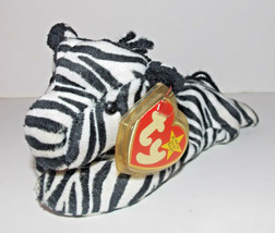 Ty Beanie Baby Ziggy Plush 8in Zebra Stuffed Animal Retired with Tag 1995 - £7.86 GBP