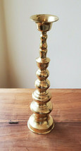 Vintage Homco 18&quot; Long Brass Candle Holder Made In Japan - $24.70