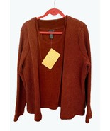 Ladies Citiknit Rust Colored Jacket with Shell, QVC, Size XL, Acetate/Sp... - $46.53
