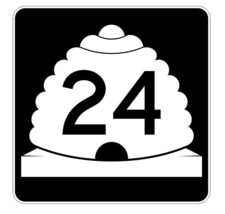 Utah State Highway 24 Sticker Decal R5369 Highway Route Sign - £1.15 GBP+
