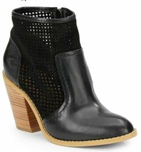 New Saks Fifth Avenue Gray Joey Laser-Cut Ankle Boots (Size 9.5) - Msrp $188.00 - £39.92 GBP