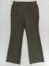 George Women&#39;s Taupe Stripe Carrier Business Pants High-Rise Stretch Size 6 - £9.02 GBP
