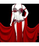 Crystals Belly Dance Costume: Made-to-Order Bra, Belt &amp; Skirt Set - $10,082.72 MXN