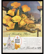 1945 Dixie Belle Distilled London Dry Gin Vintage Print Ad - £11.16 GBP