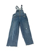 Reformation Benji Overalls Distressed Raw Hem Celtic Blue Denim Size 0 - $47.52