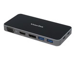 VisionTek VT400 Portable USB-C Dual Monitor Hub - 1x DP, 1x HDMI, 2X USB... - £118.12 GBP