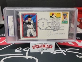 Joe DiMaggio Autographed First Day Cover New York Yankees 1989 Psa 9 Cooperstown - £358.87 GBP